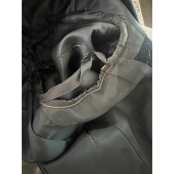 Vintage Lanvin men’s Navy Blue Two Button Blazer Jacket military gold - Picture 12 of 13